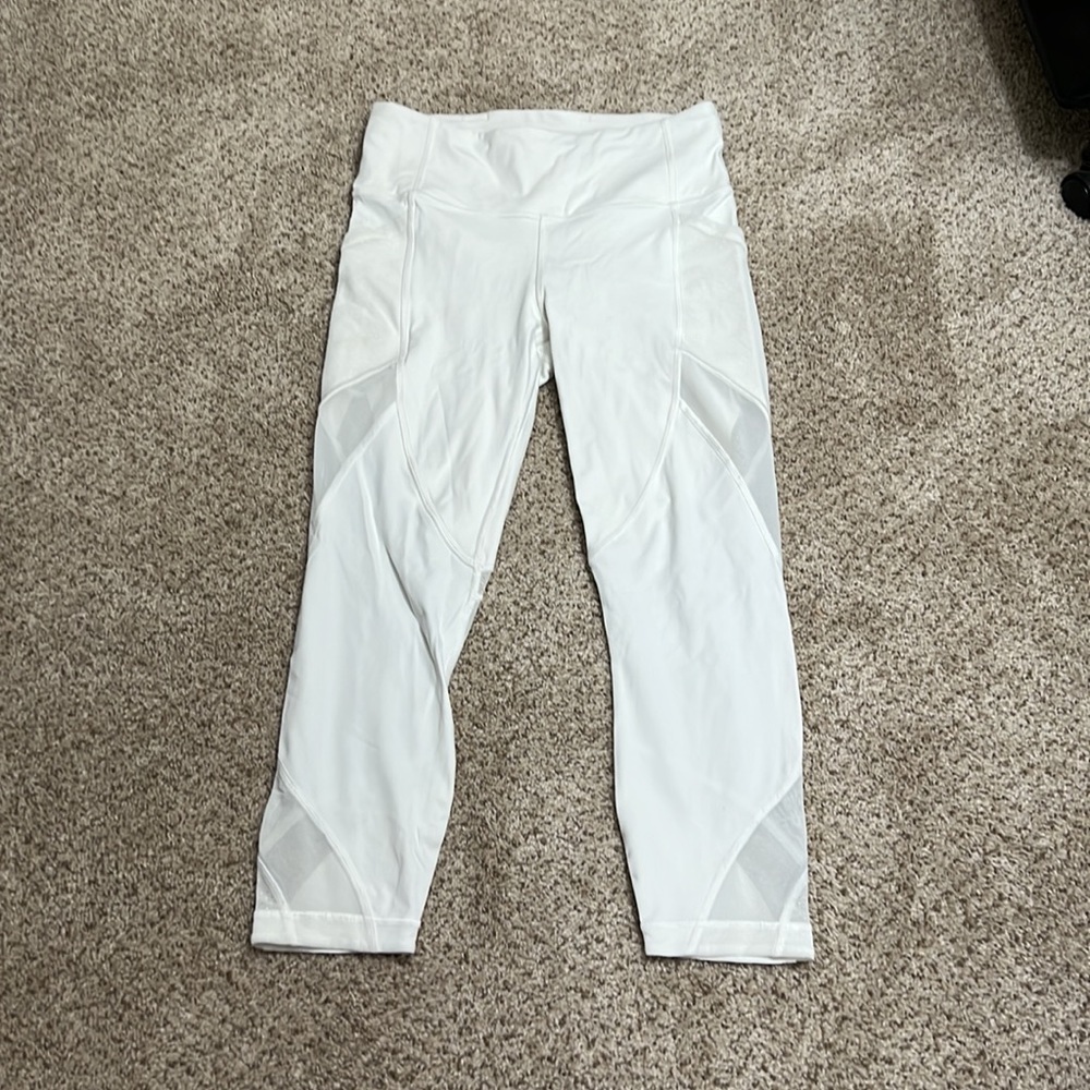 Lululemon fast and free size 8 white leggings